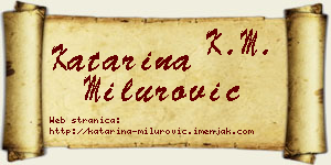 Katarina Milurović vizit kartica